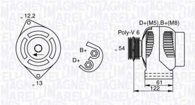 MAGNETI MARELLI 063377018010 -  Генератор